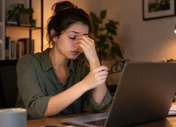 Olho vermelho no computador: telas podem irritar os olhos?